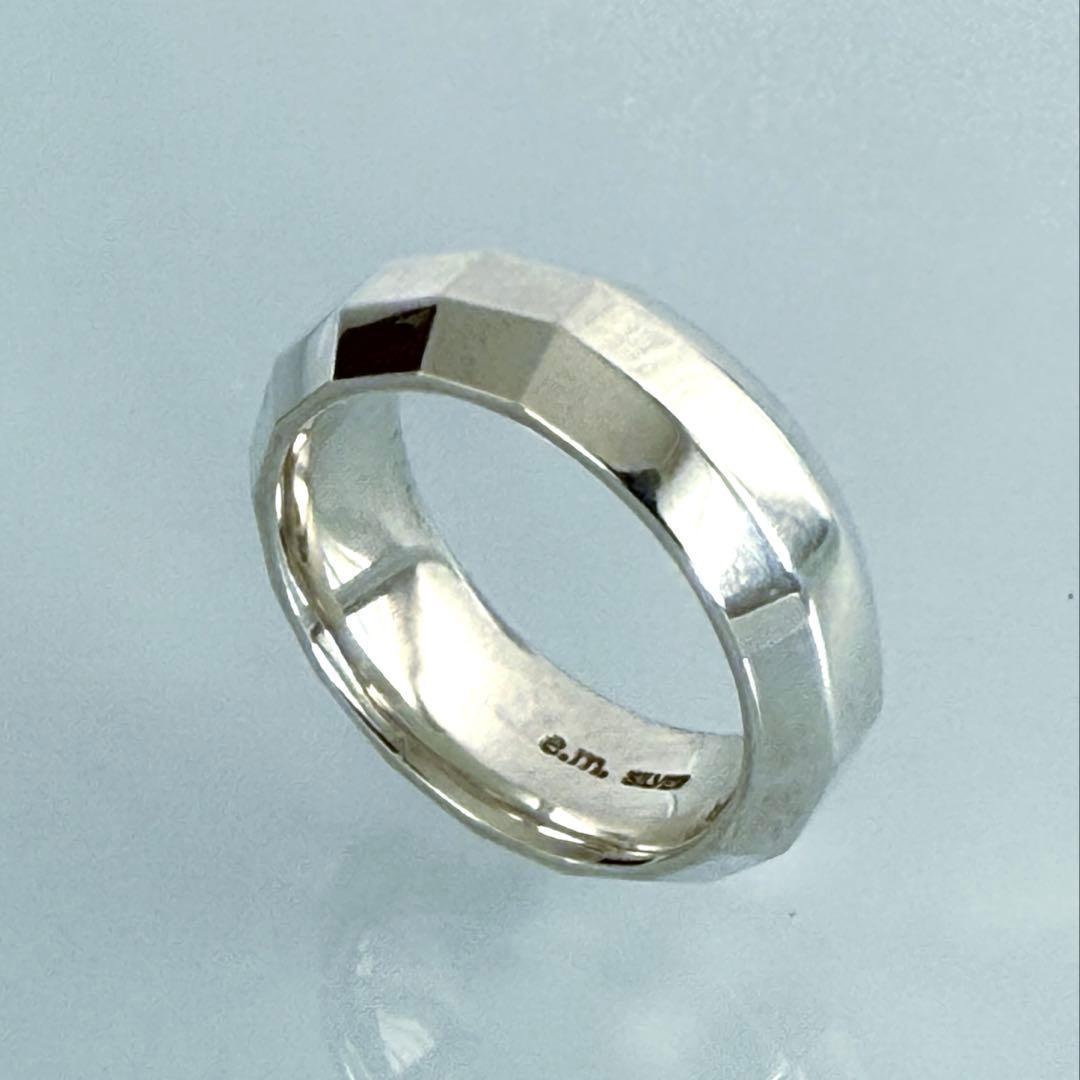 美品【e.m.】シルバー925多面体デザイン リング