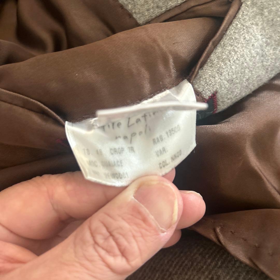 Stile Latino Napoli ダブルブレスト チェスターコート グレー