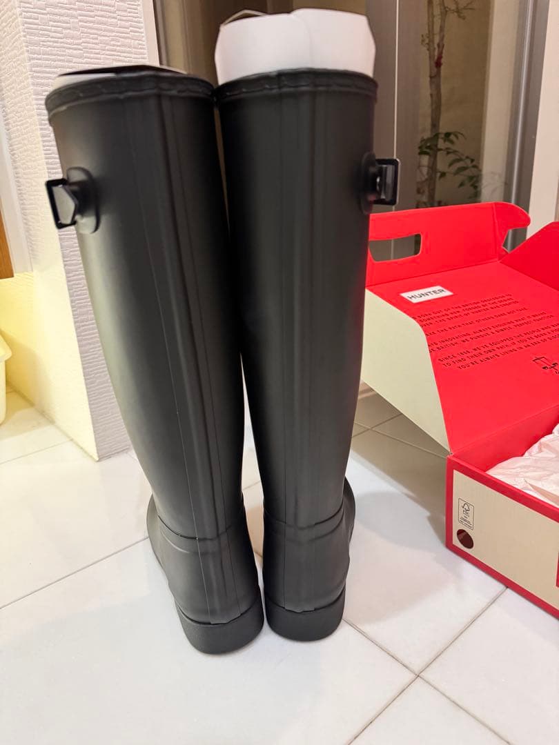 新品未使用　hunter オリジナル リファインド ブーツ ブラック
