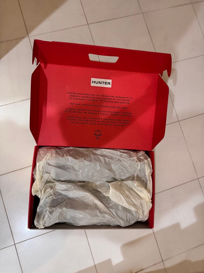 新品未使用　hunter オリジナル リファインド ブーツ ブラック