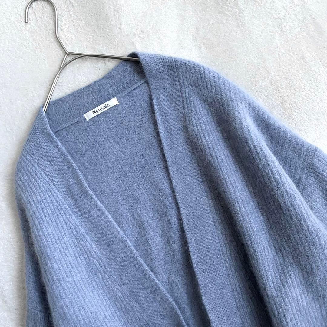 【美品✨】Whim Gazette ラクーン100% furニット畦カーディガン