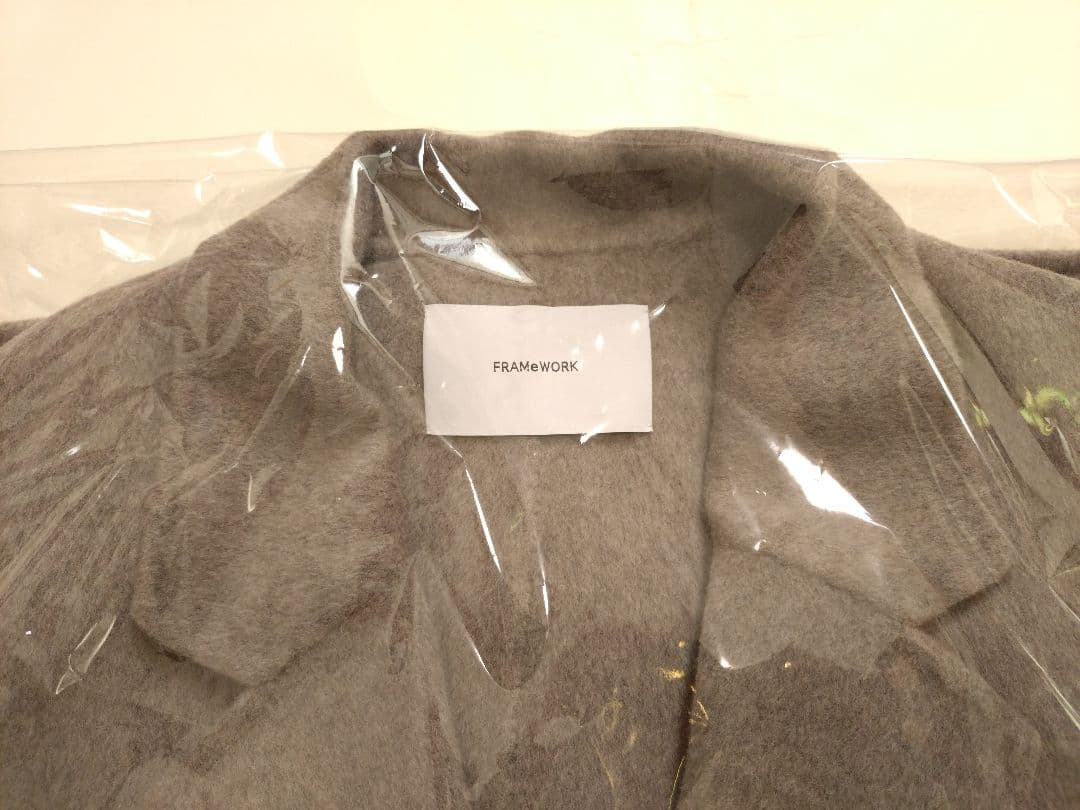 新品タグ付 FRAMeWORK ハミルトンリバーテーラードコート グレーA36