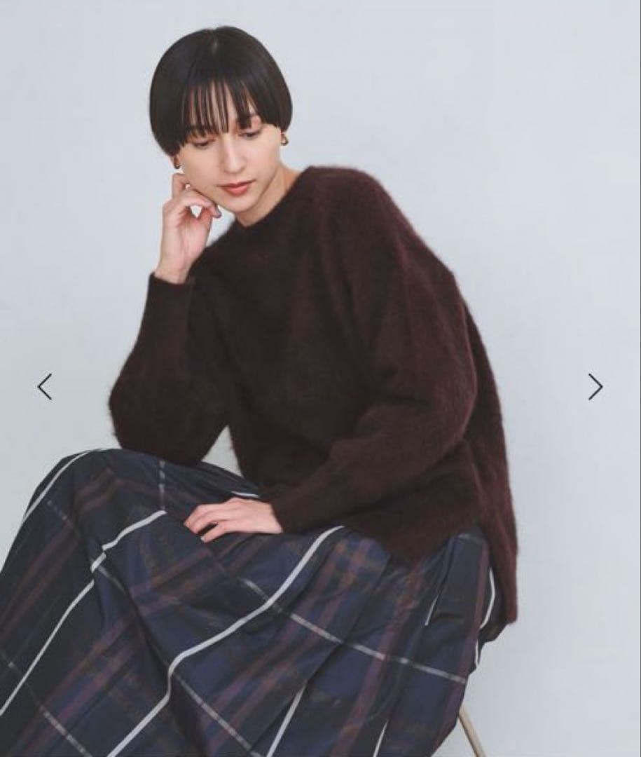 UNITED ARROWS 新品 フォックスカシミヤクルネックニット