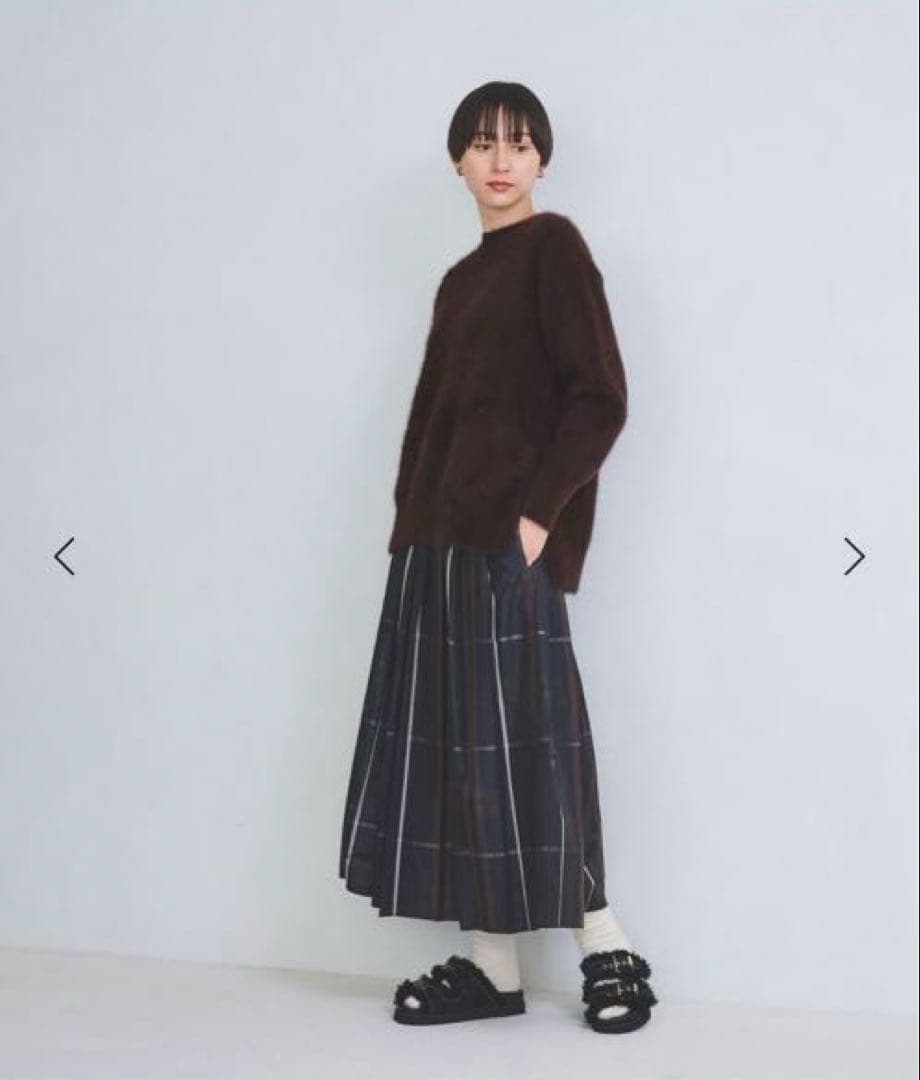 UNITED ARROWS 新品 フォックスカシミヤクルネックニット