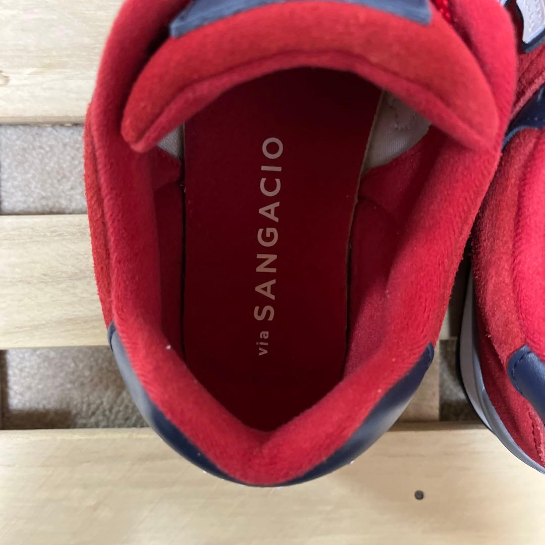 SANGACIO サンガチョ　にゅ　にゅーず　スニーカー　カーマイン
