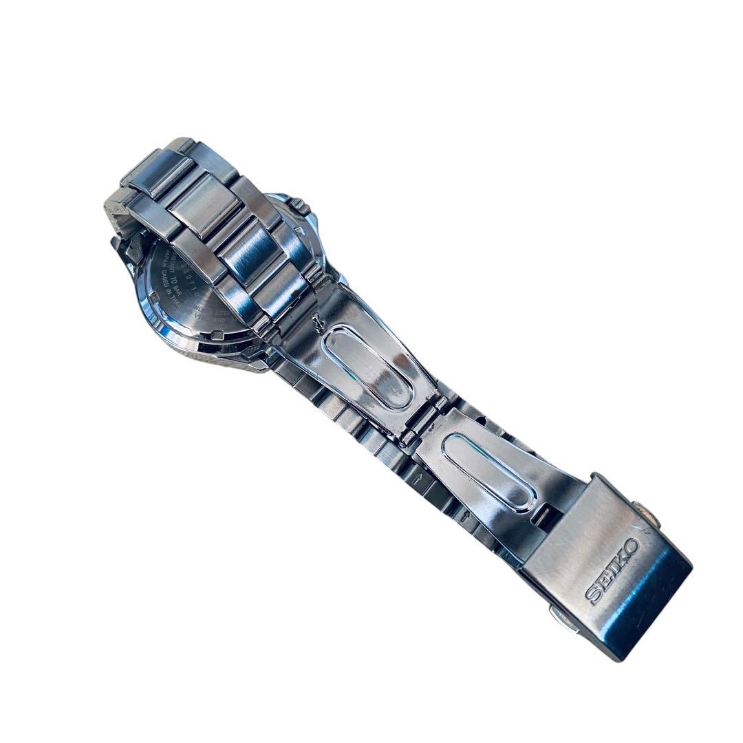 SEIKO セイコー【美品】Ｖ147-0AR0 ソーラー腕時計 17-19cm