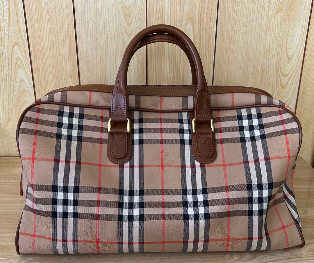 1805 Burberry チェック柄 ボストンバッグ