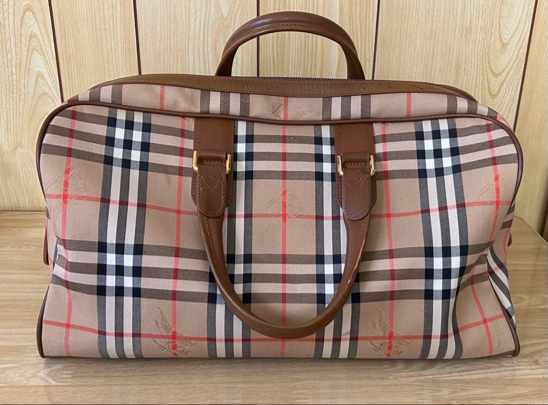1805 Burberry チェック柄 ボストンバッグ