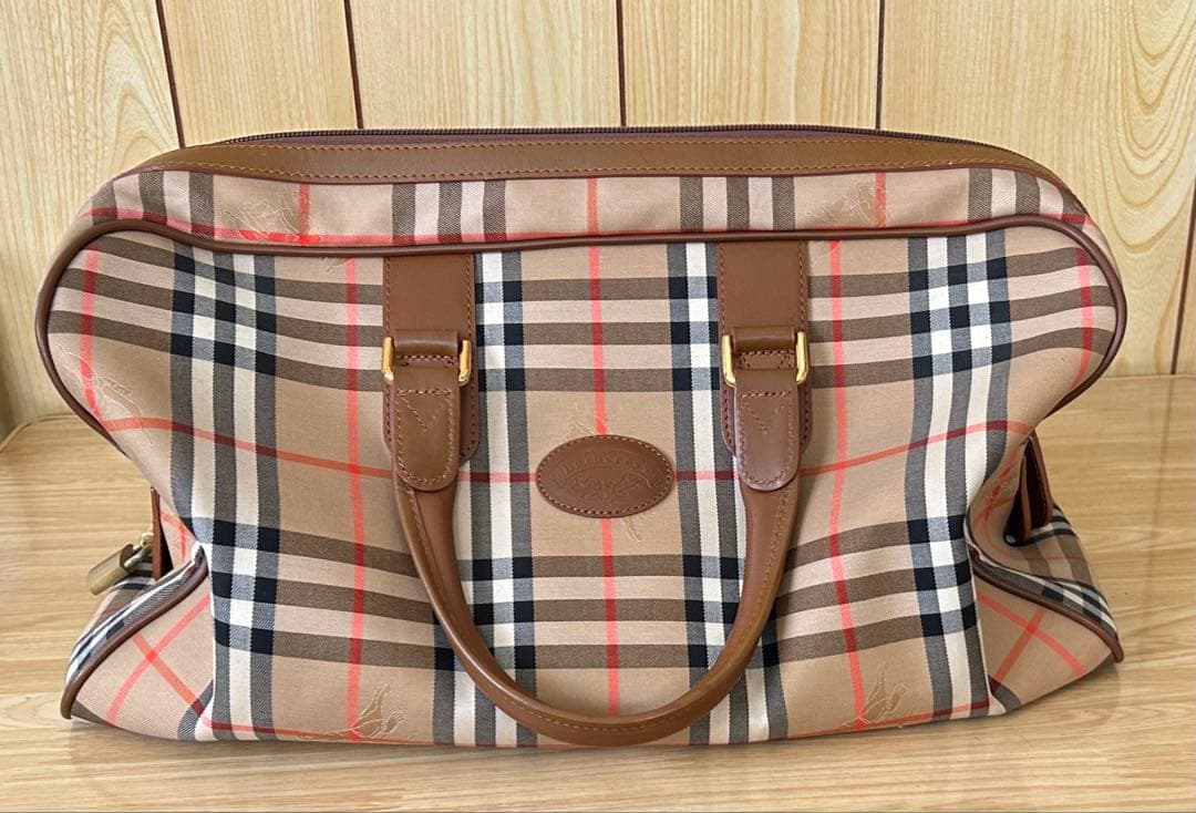 1805 Burberry チェック柄 ボストンバッグ