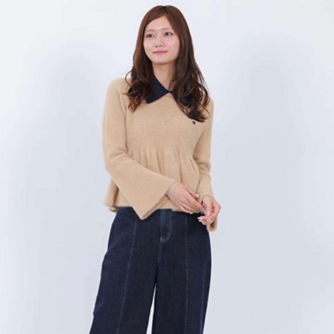 MARY QUANT フレアペプラムニット