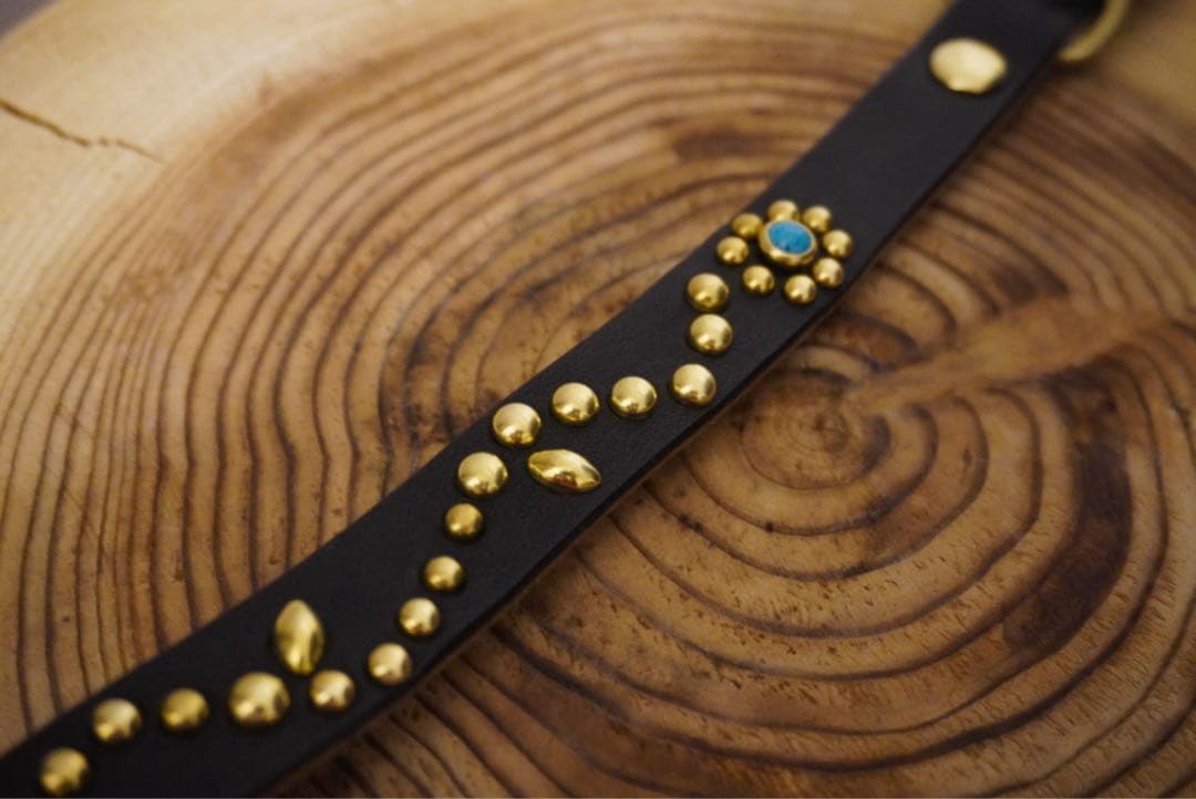 ターコイズスタッズナローベルト　スタッズ　ベルト