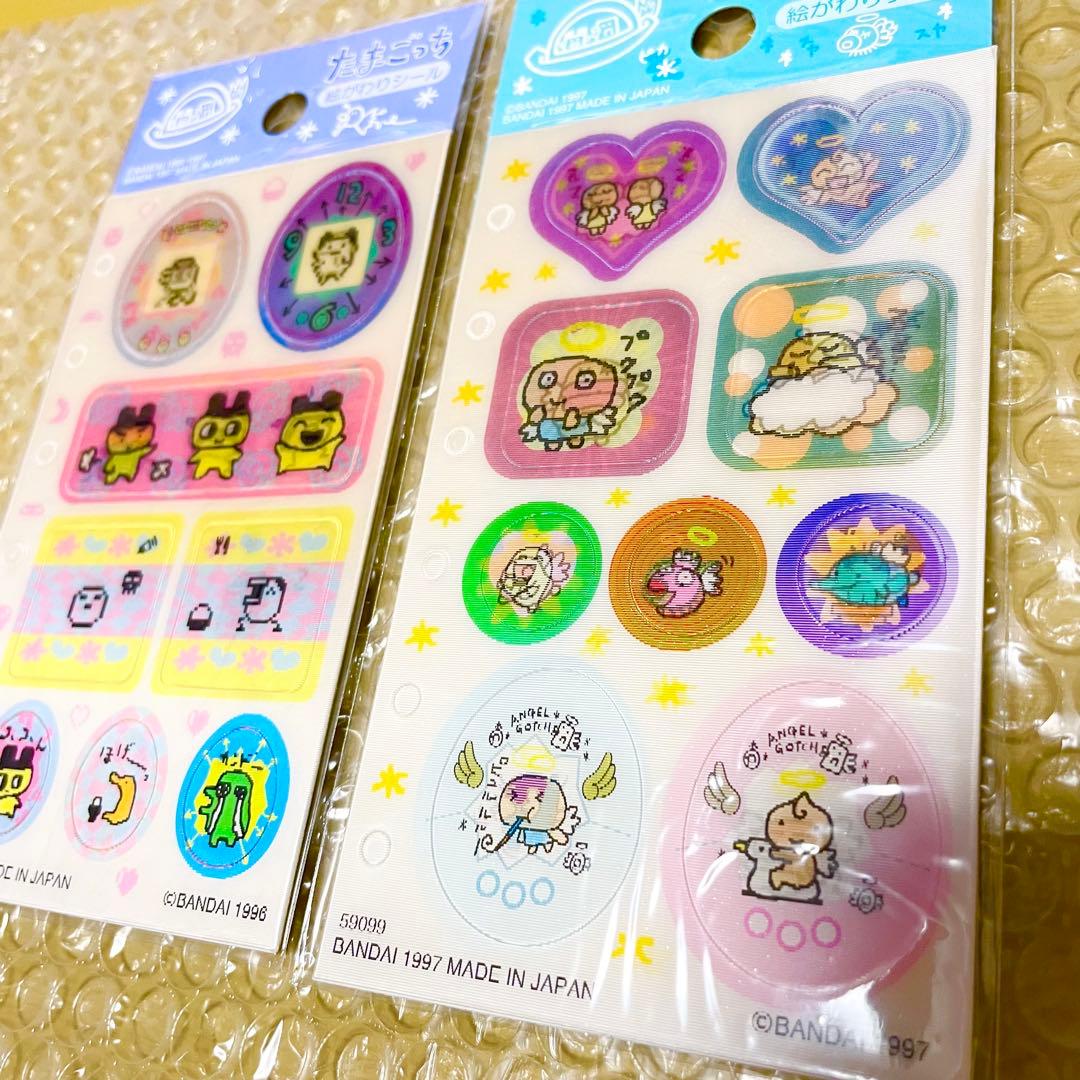 【未使用】【美品】たまごっち てんしっち 絵がわり シール 2セット ステッカー