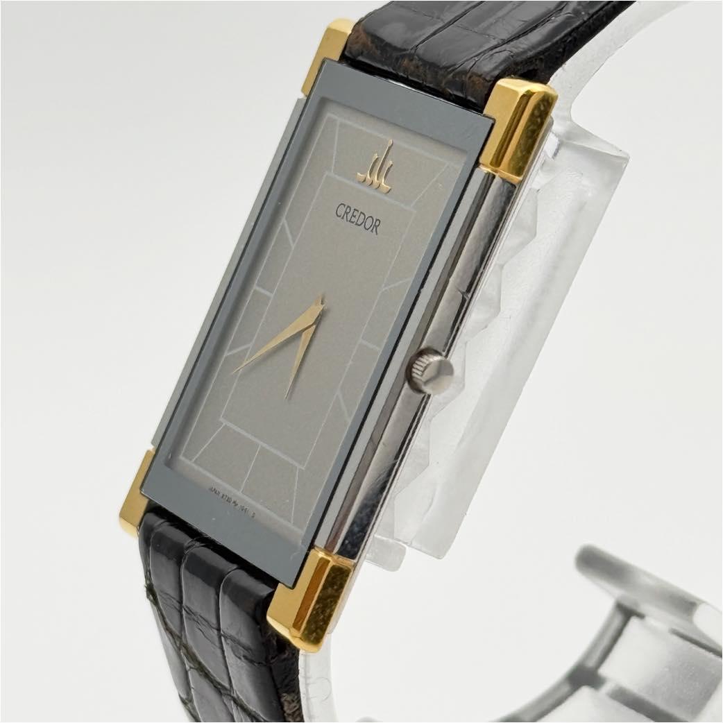 SEIKO 稼働 クレドール 6730-5711 SS + 22K SGP20