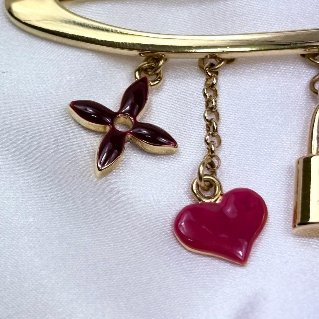 美品✨ルイヴィトン ブローチ チャーム 5連 ゴールド