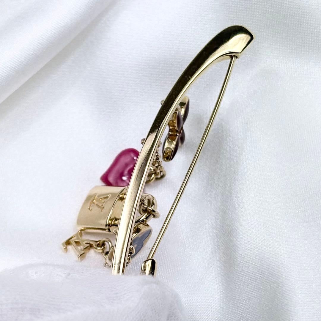 美品✨ルイヴィトン ブローチ チャーム 5連 ゴールド