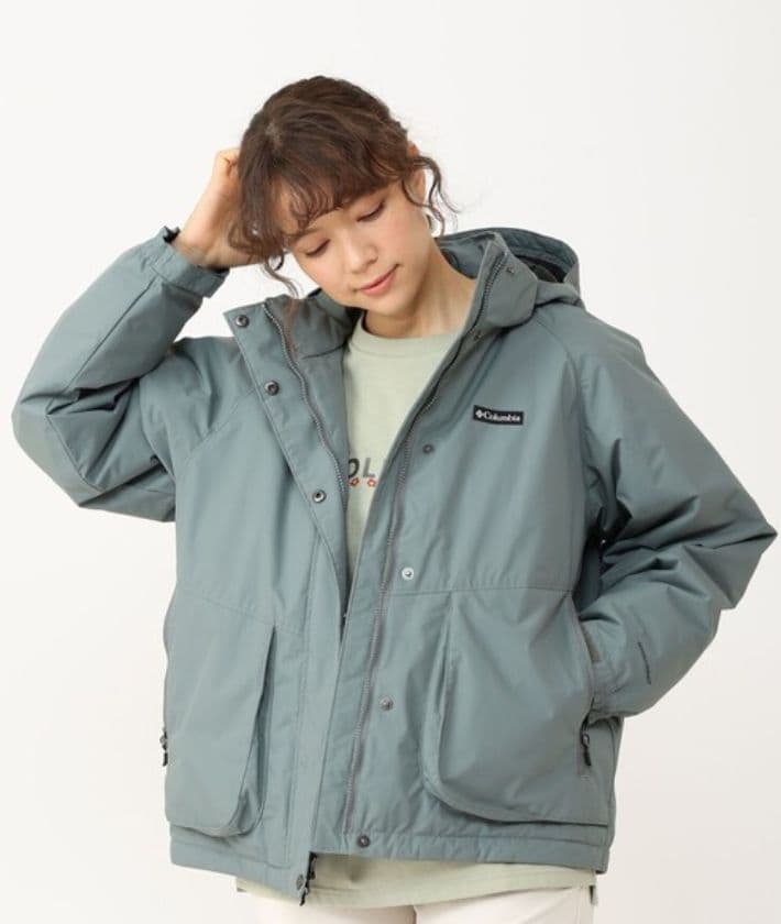 防水 防寒 きれいめ Columbia オムニヒート 中綿 ナイロンジャケット