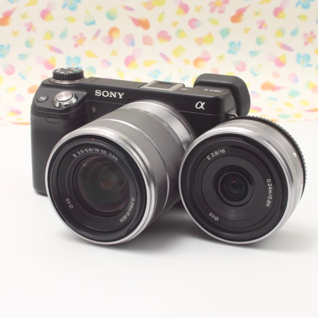 ✨美品✨SONY α NEX-6 Wレンズセット✨高性能デジタル一眼❣️翌朝発送❣️