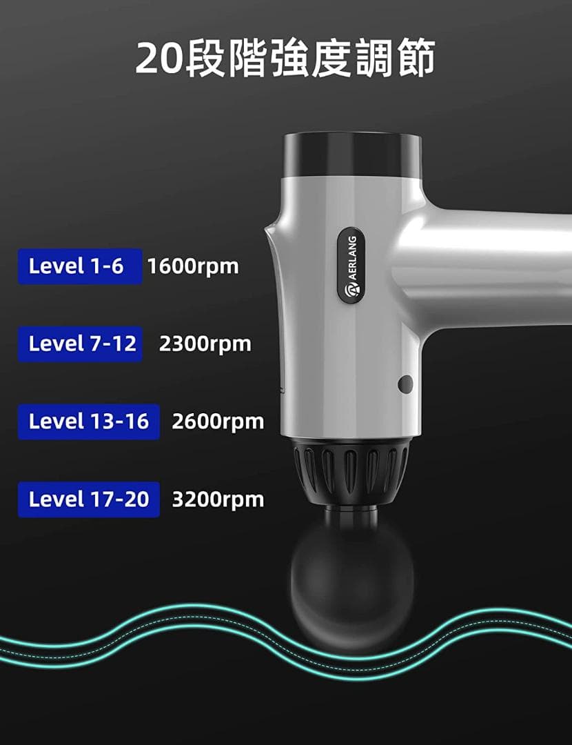 【新品未使用】筋膜リリースガン 全身リフレッシュ道具　Type-C充電式