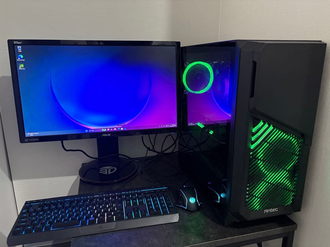 ゲーミングPCフルセット（Windows11、144Hzモニター、SSD1tb）