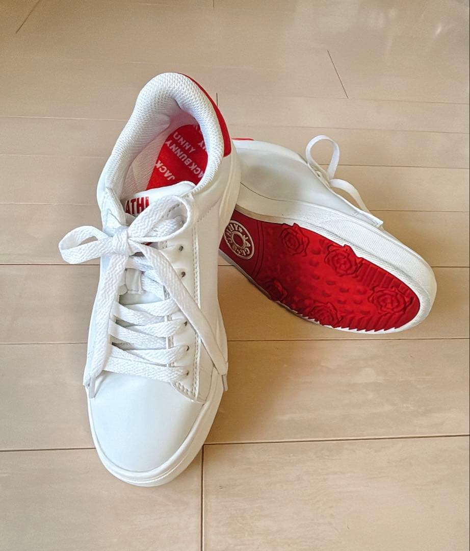 ★ JACK BUNNY スパイクレス ゴルフシューズ ホワイト系 23.5㎝★