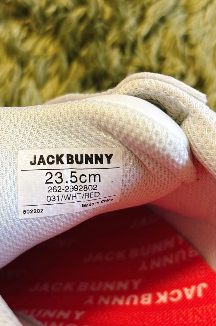 ★ JACK BUNNY スパイクレス ゴルフシューズ ホワイト系 23.5㎝★