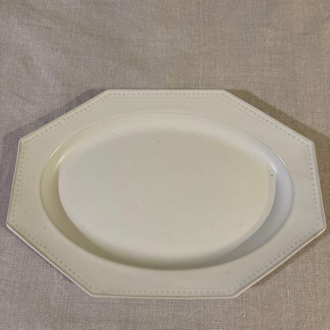 吉田健宗さん白釉オクトゴナル長皿 2枚
