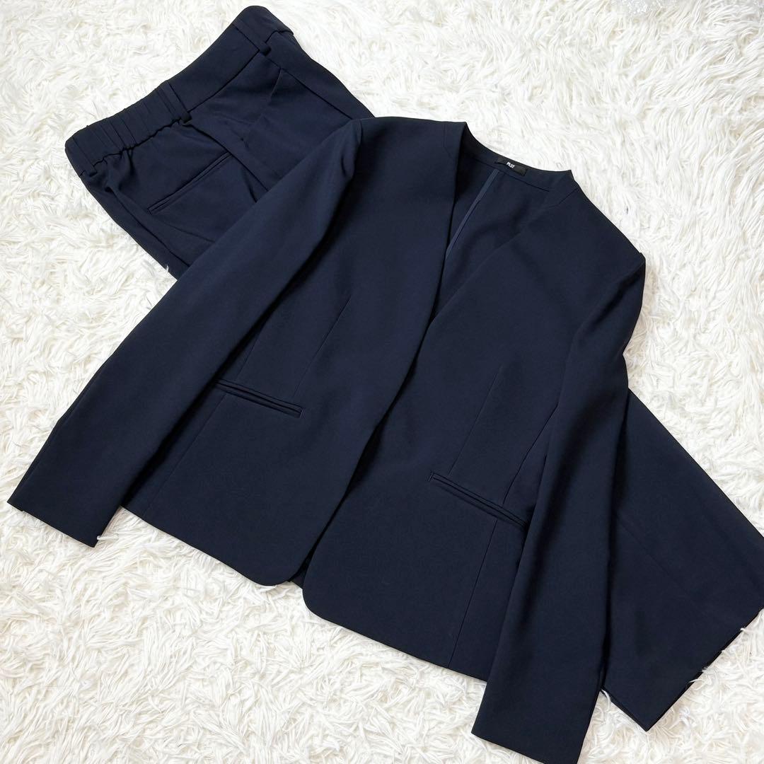 PLST プレミアムオックスカラーレスジャケット ストレートパンツ 2025