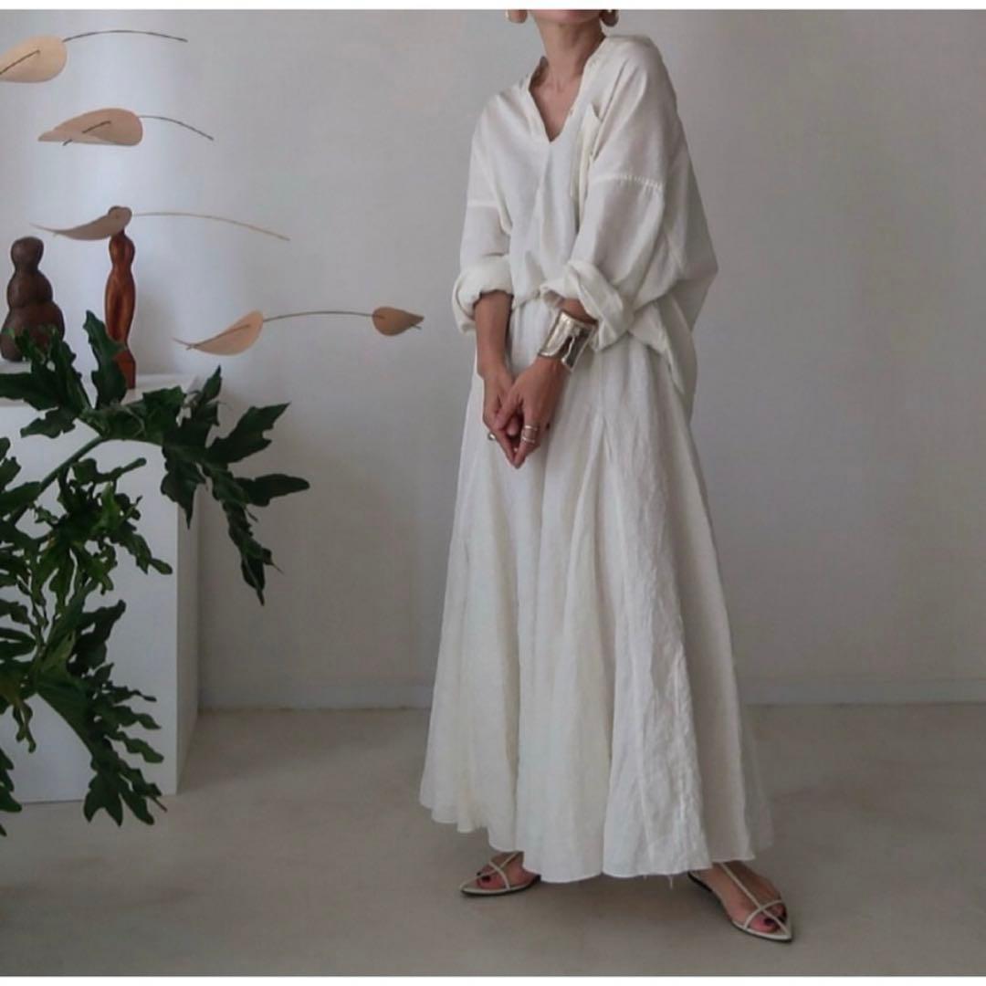 argue フレンチリネンロングスカート