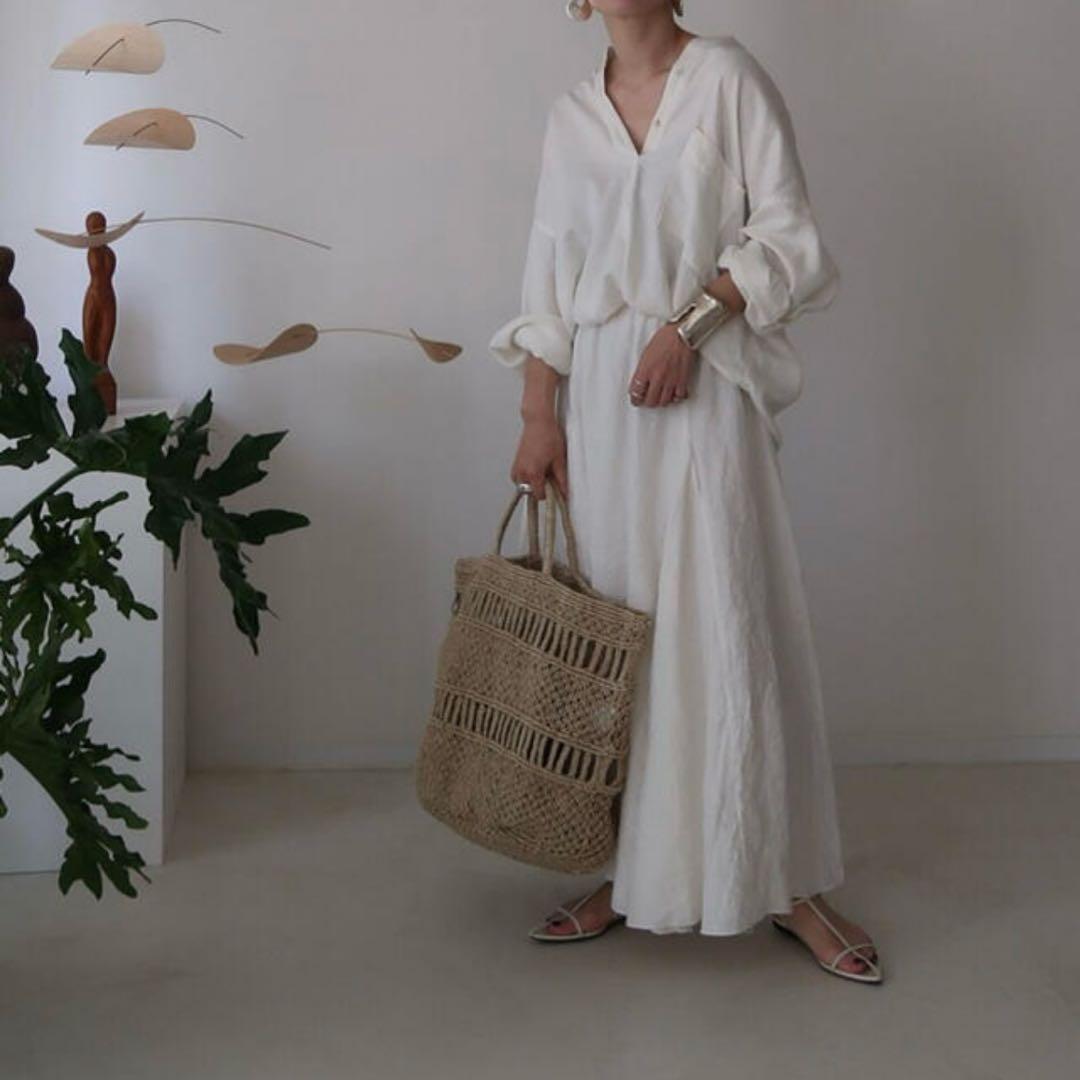 argue フレンチリネンロングスカート