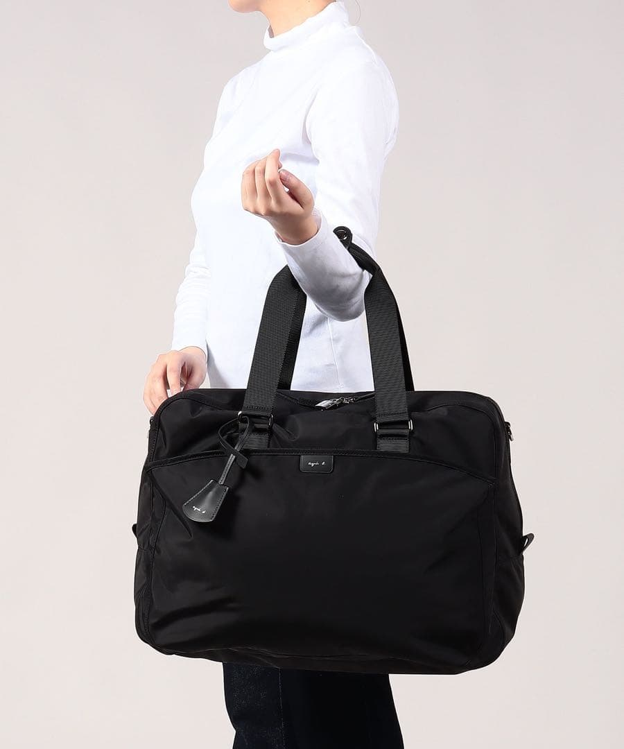 ☆開店セール☆ 新品未使用 美品 アニエスベー クロシェット付 ボストンバッグ