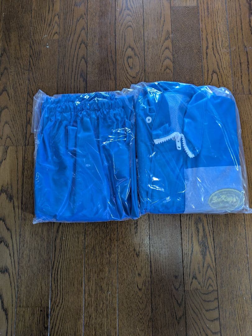 弘進ゴム 漁師合羽 カッパ ブルー上下 SIZE LL