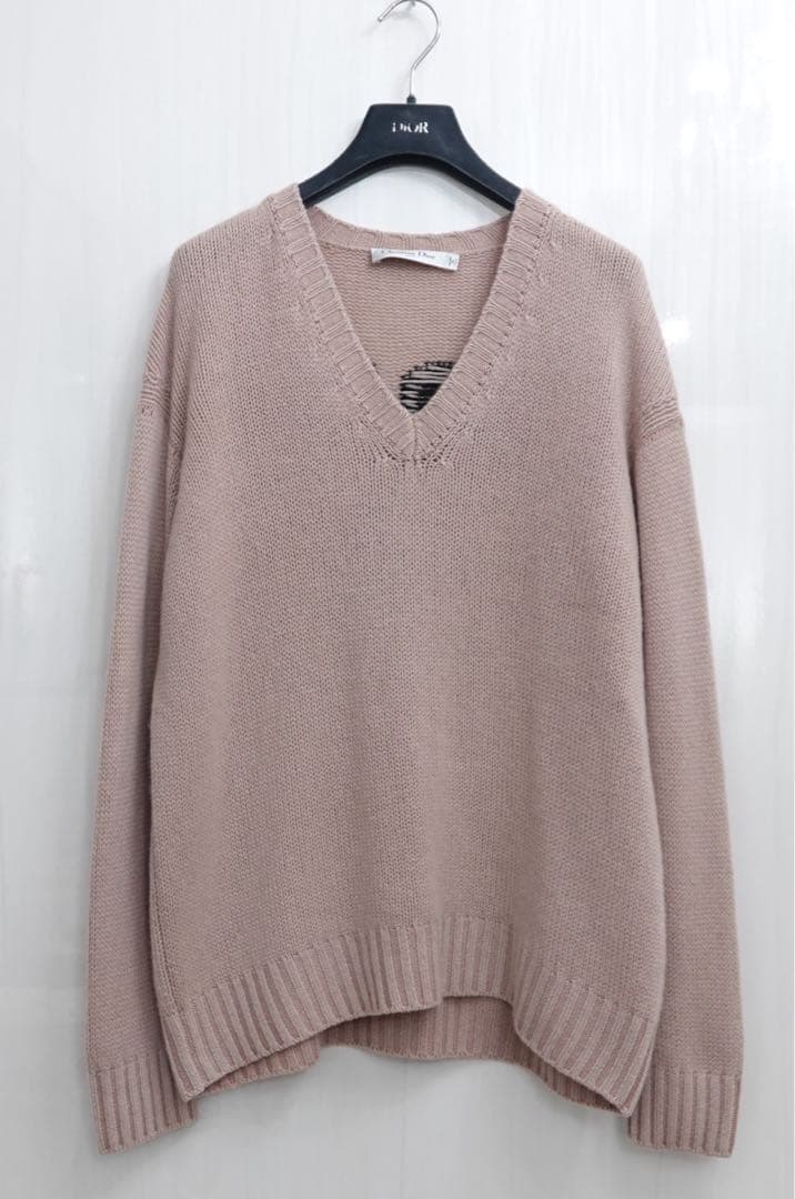 ディオール　J'ADIOR 8　カシミア　ニット　セーター　ピンクベージュ　36