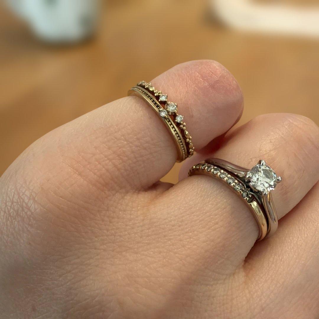 k10ダイヤモンドピンキーリング