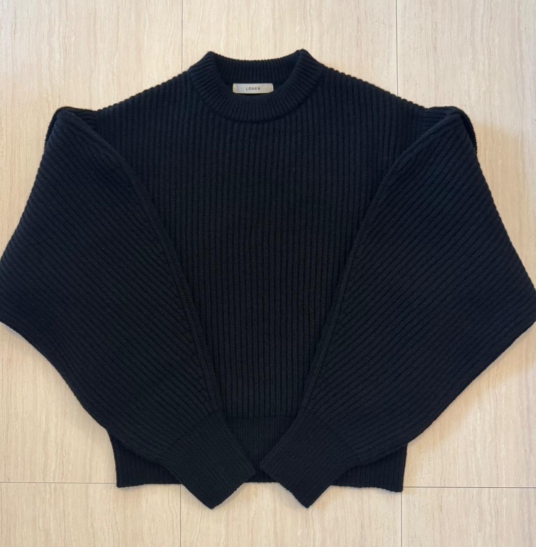 LOHEN ローヘン レイヤードスリーブニット 黒