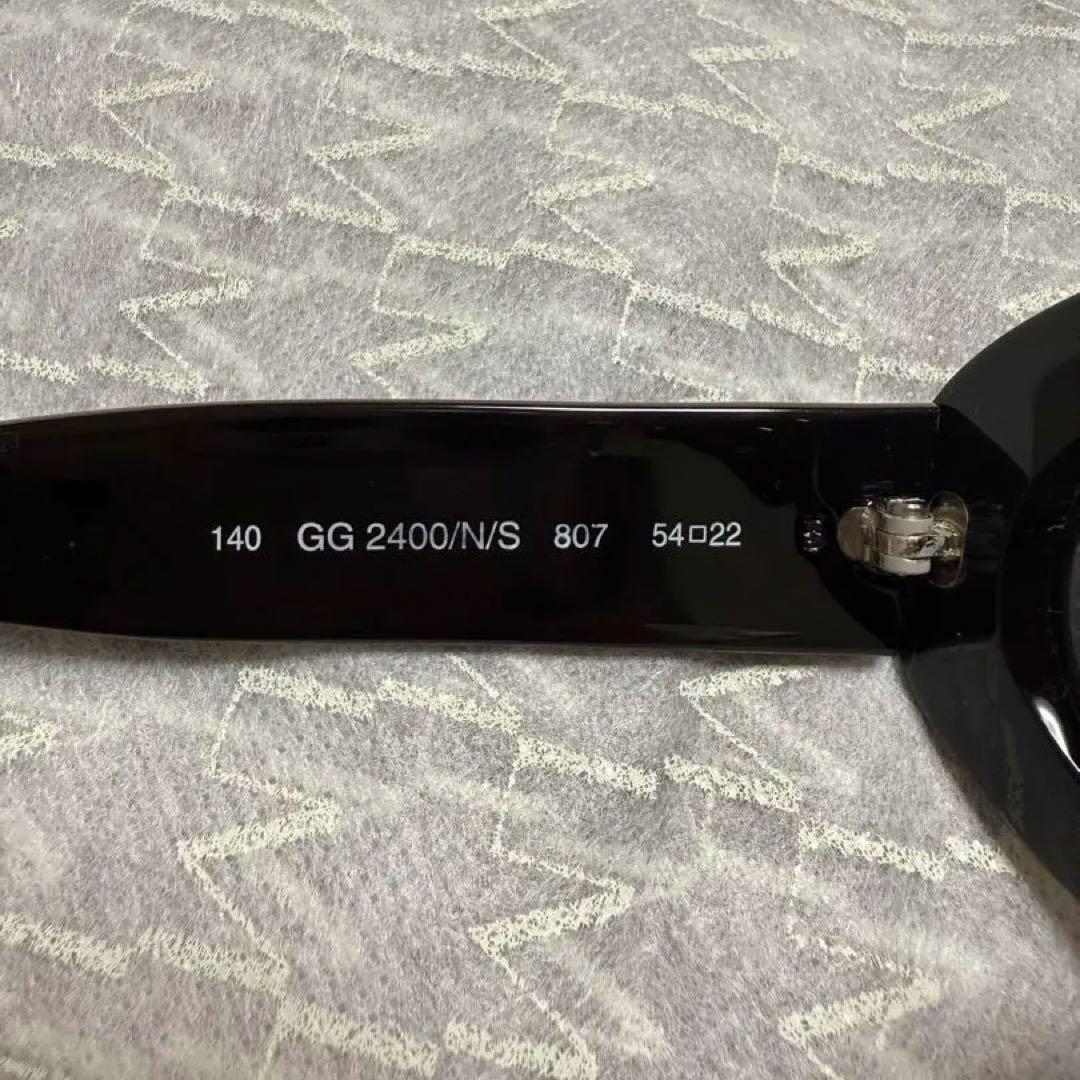 【保存袋付】グッチ GG 2400/N/S 807 ブラックサングラス オーバル