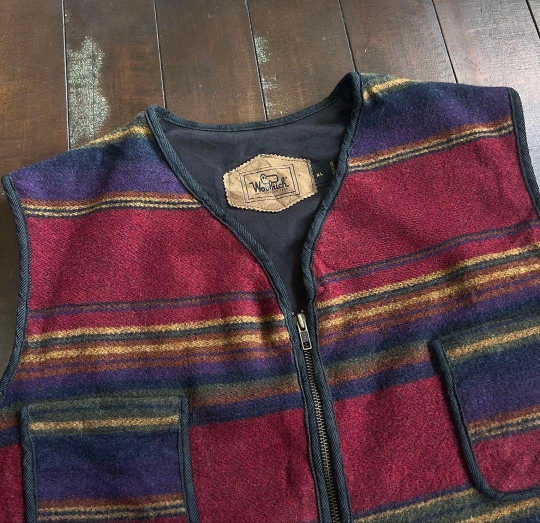 USA製！！【Woolrich ウールリッチ】ヴィンテージウールベスト XL