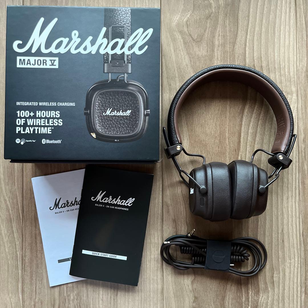 極美品　Marshall major ⅴ マーシャルヘッドホン　ブラウン