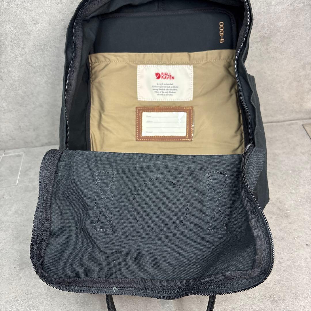 美品！カンケンリュックサック バッグ フェールラーベン 16L ブラック 本革