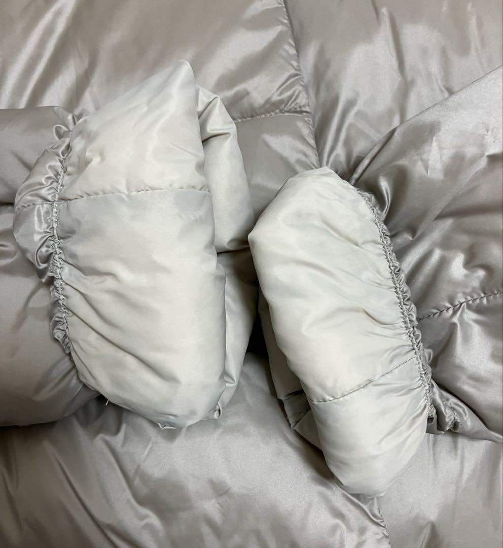 ピレネックス カンヌ2★春まで着れるノーカラーダウン★グレージュ42