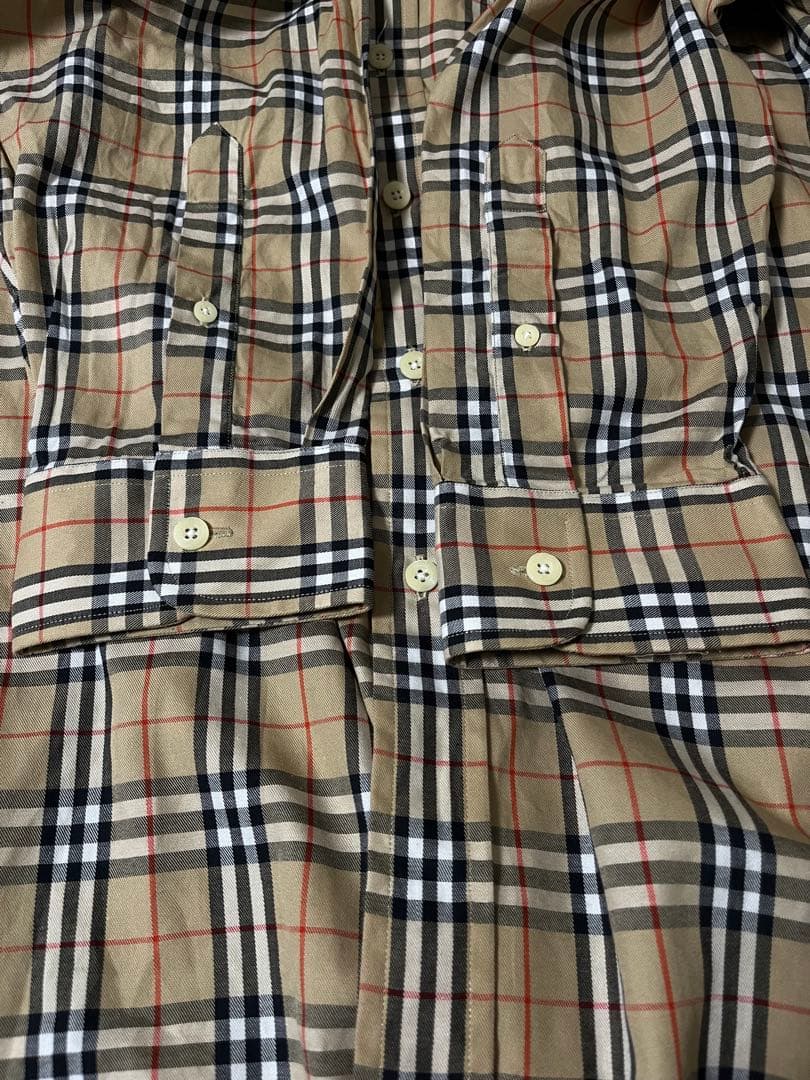 BURBERRYS 長袖 シャツ ノバチェック ホース ロゴ 刺繍 総柄 L