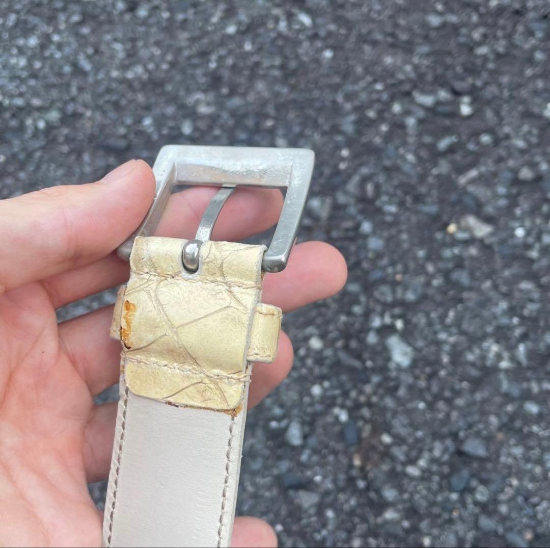 00s PRADA レザーベルト 型押し クロコダイ archive