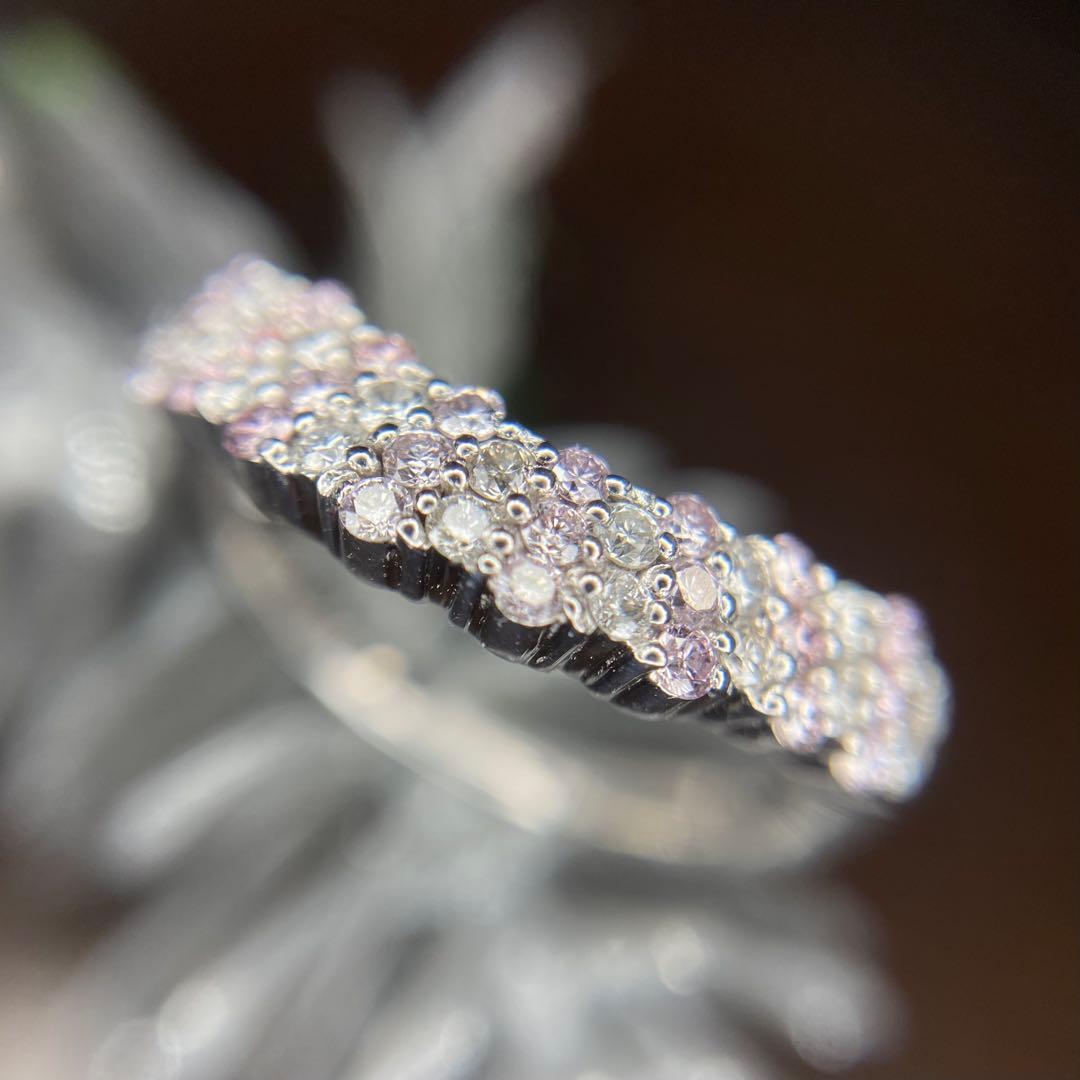 『専用です』天然無処理ピンクダイヤモンド カラーレススタッカブル 計0.50ct