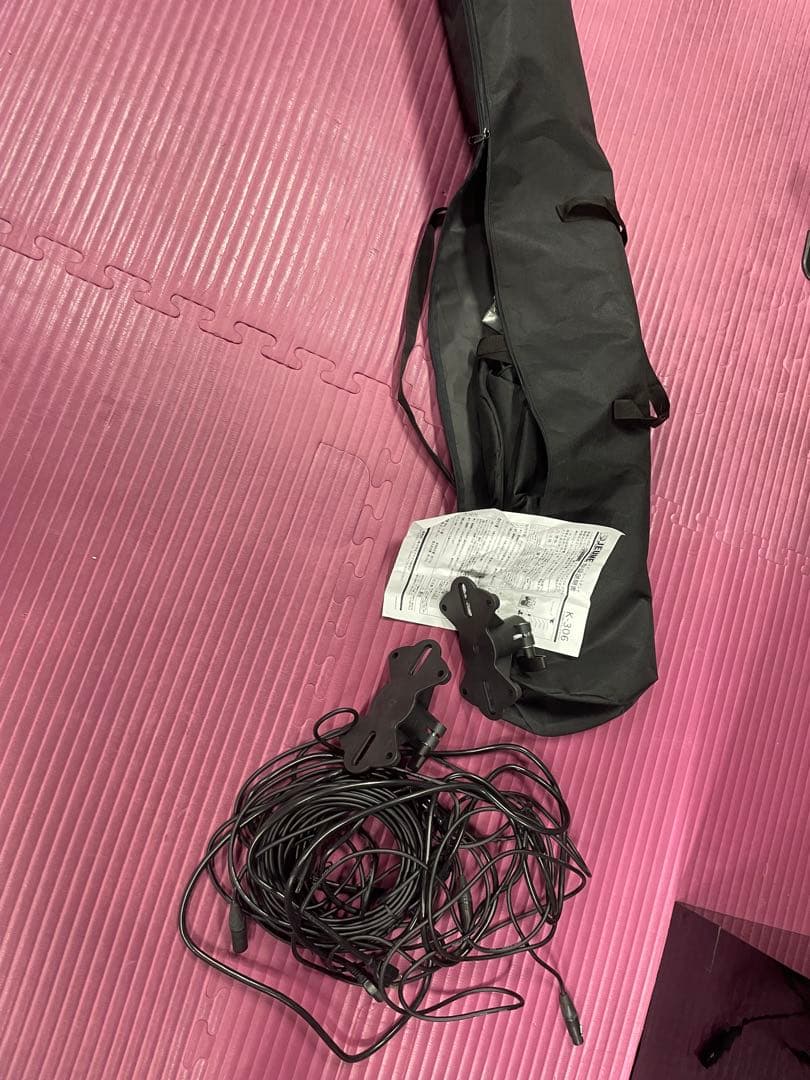 EV スピーカー スタンド付き　電源ケーブル　他ケーブル付き