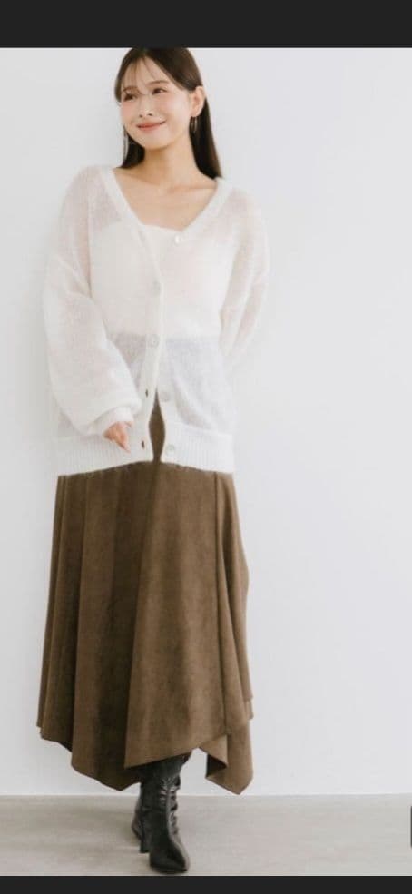 aimeine ホワイト ニット セーター 長袖