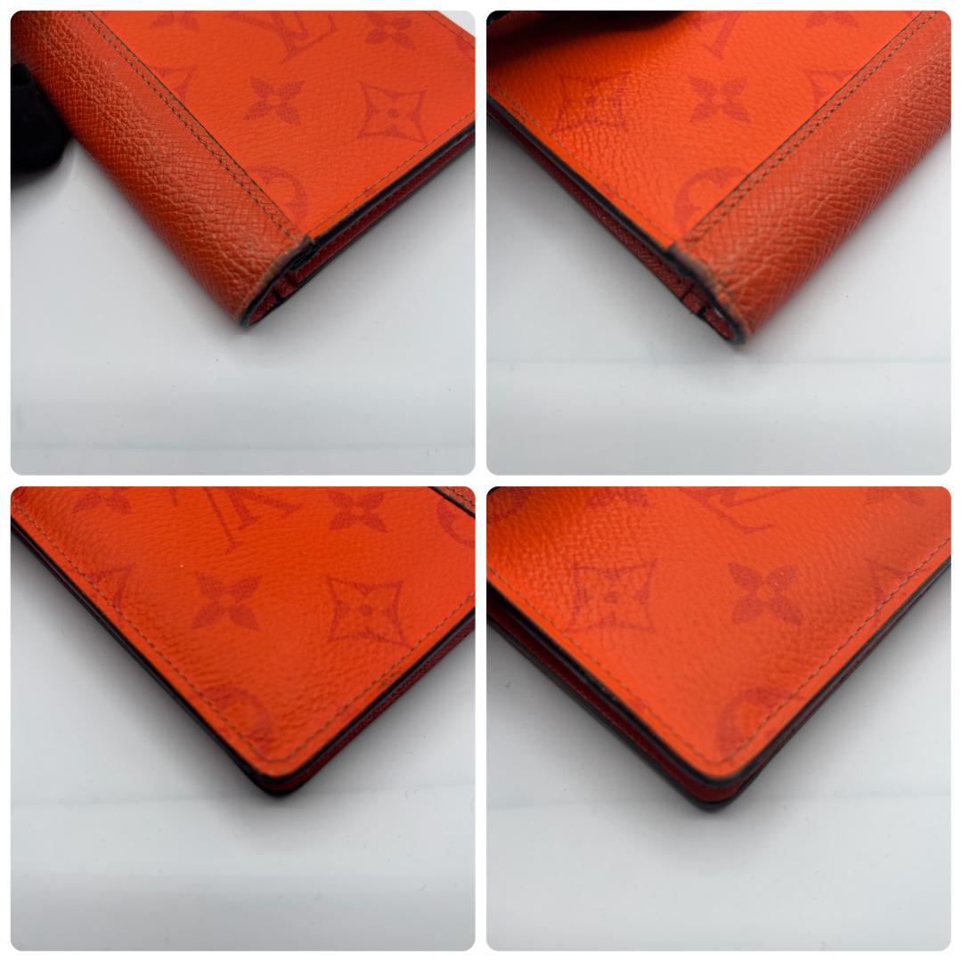 希少限定カラー ルイヴィトン タイガラマ ポルトフォイユ ブラザ NM オレンジ