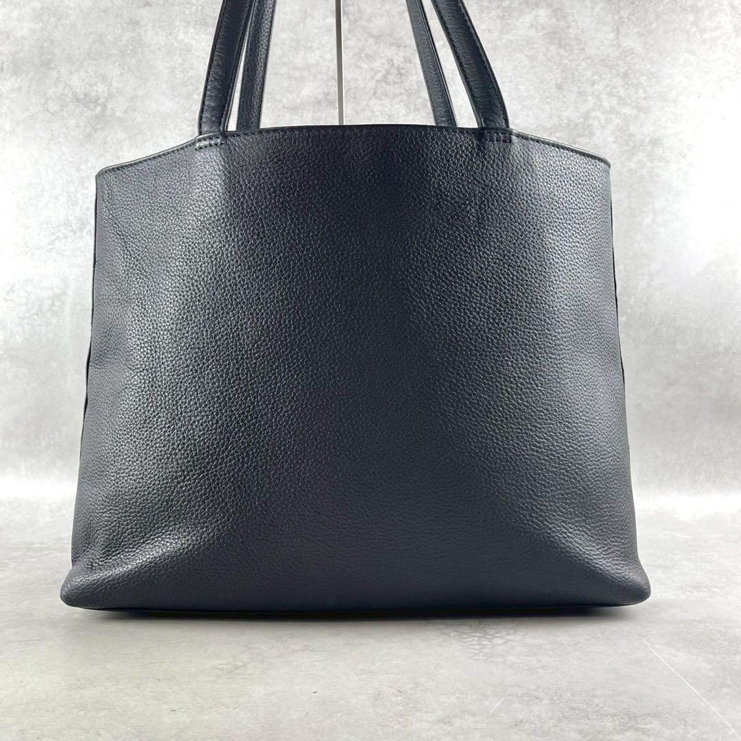 美品 ハッシュタグ メンズ ビジネス トートバッグ A4収納 肩掛け シボ革