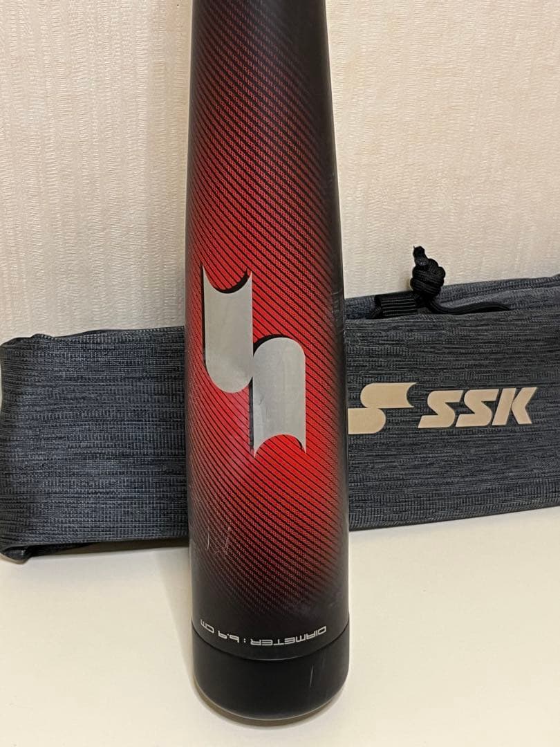 人気の赤と黒のグラデーション！SSK MM23 軟式バット (専用バック付き)