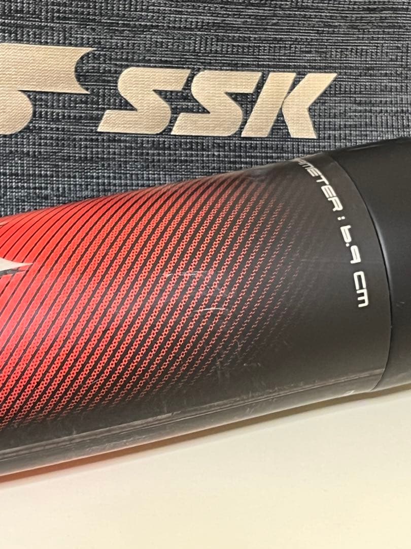 人気の赤と黒のグラデーション！SSK MM23 軟式バット (専用バック付き)