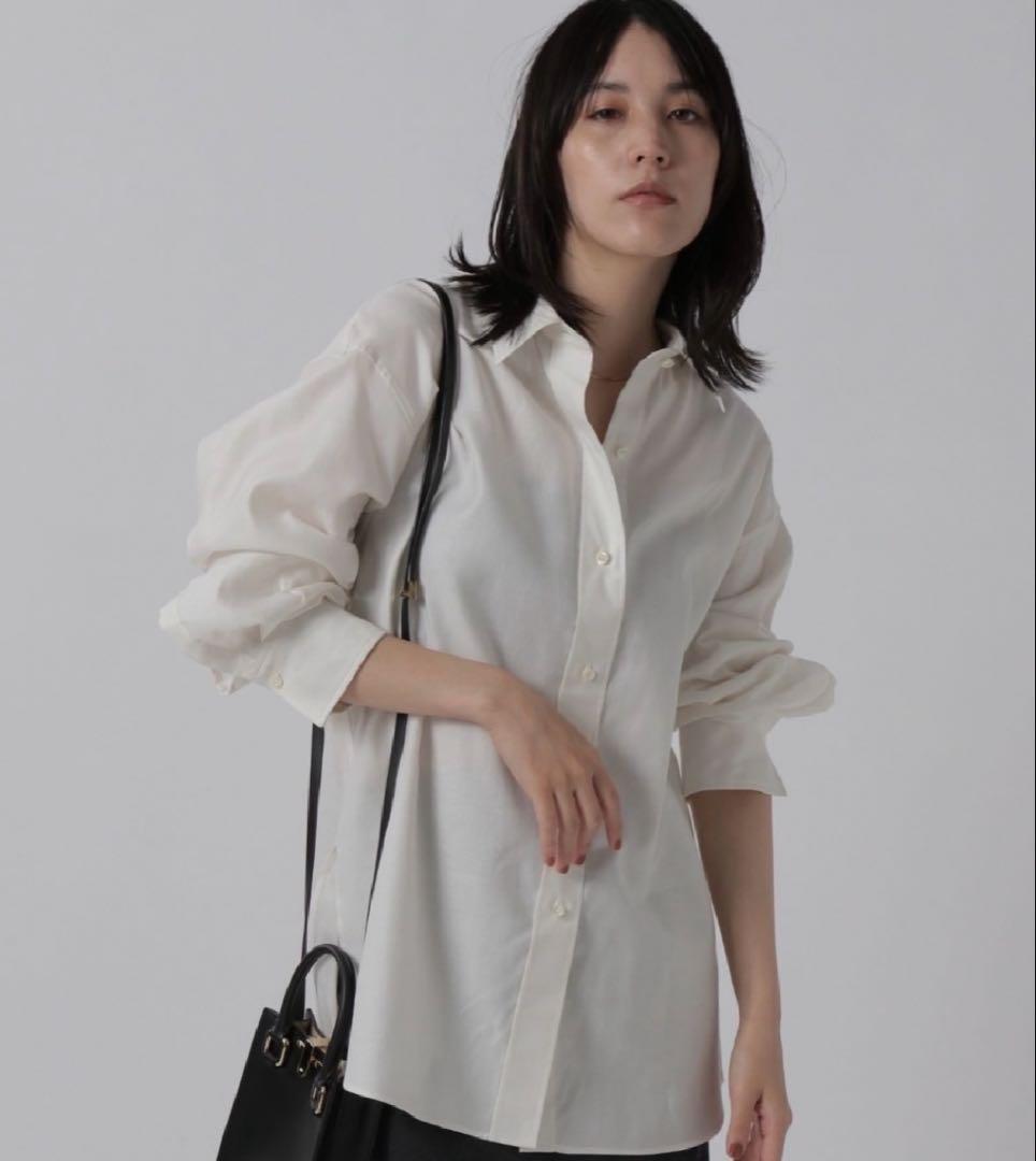 クリアモールスキンシャツ　ホワイト