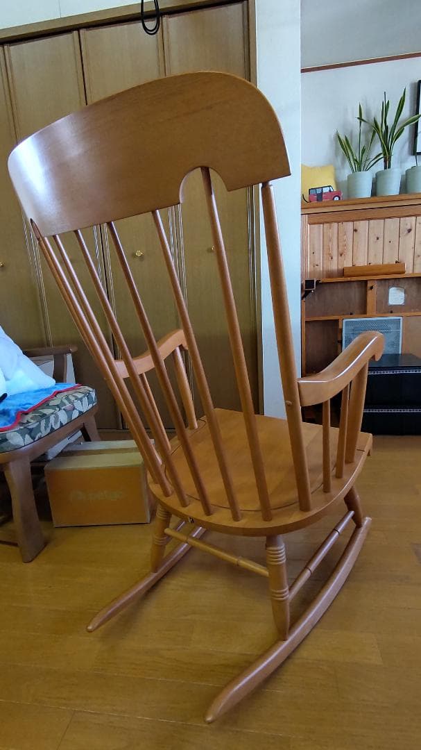 木製 ロッキングチェア 飛騨産業 キツツキマーク